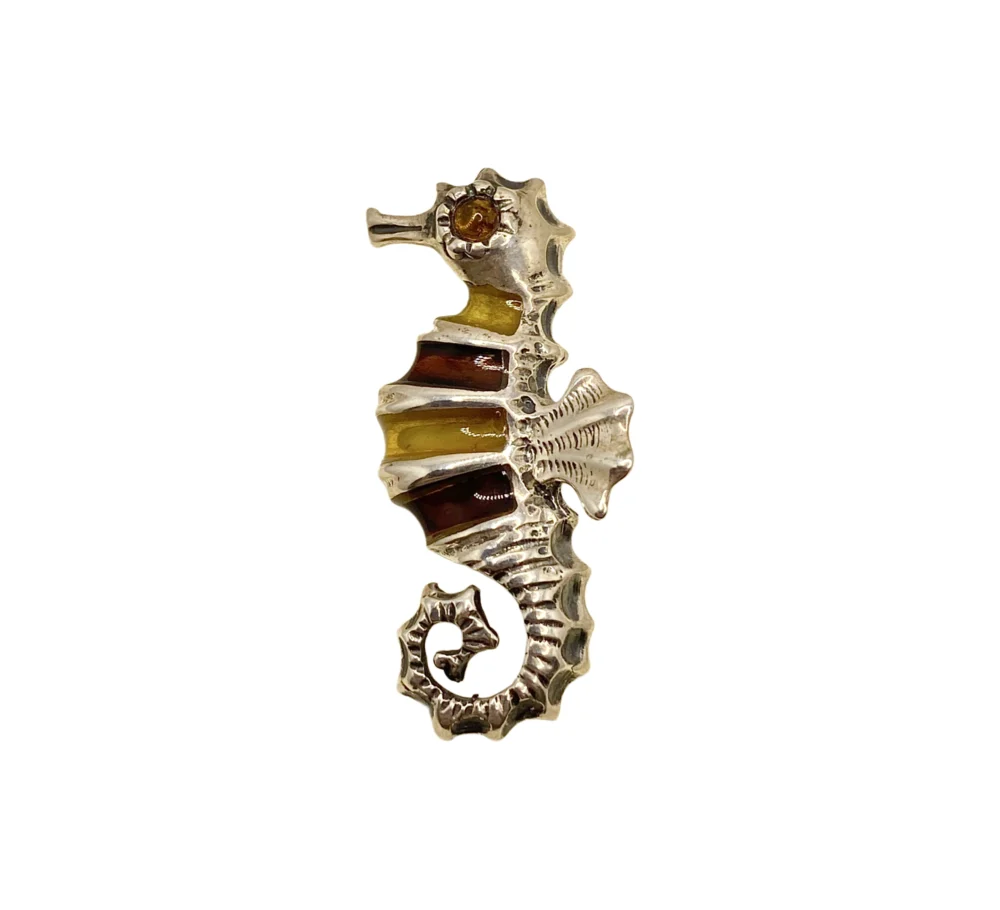 Colgante caballito de mar Ámbar