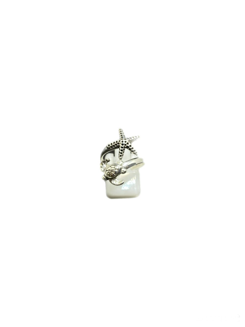 Anillo Estrella de mar y tortuga